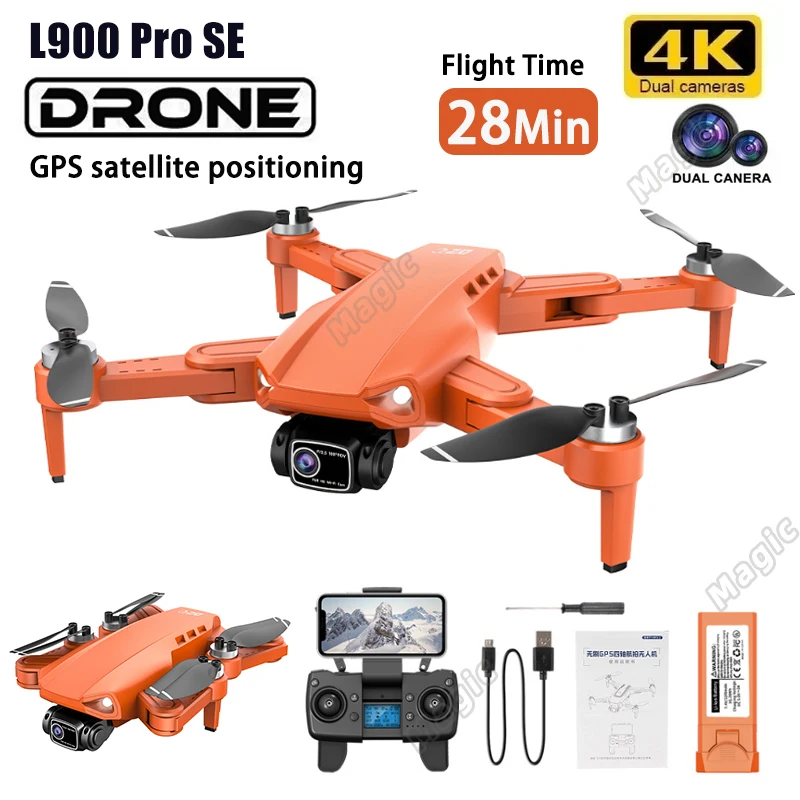 Drone Quadcopter L900 Pro SE Drone 8K HD Camera FPV Foldable Profesional Aerial GPS WIFI Photography Mini RC Quadcopter Helicopter Airplane Toys