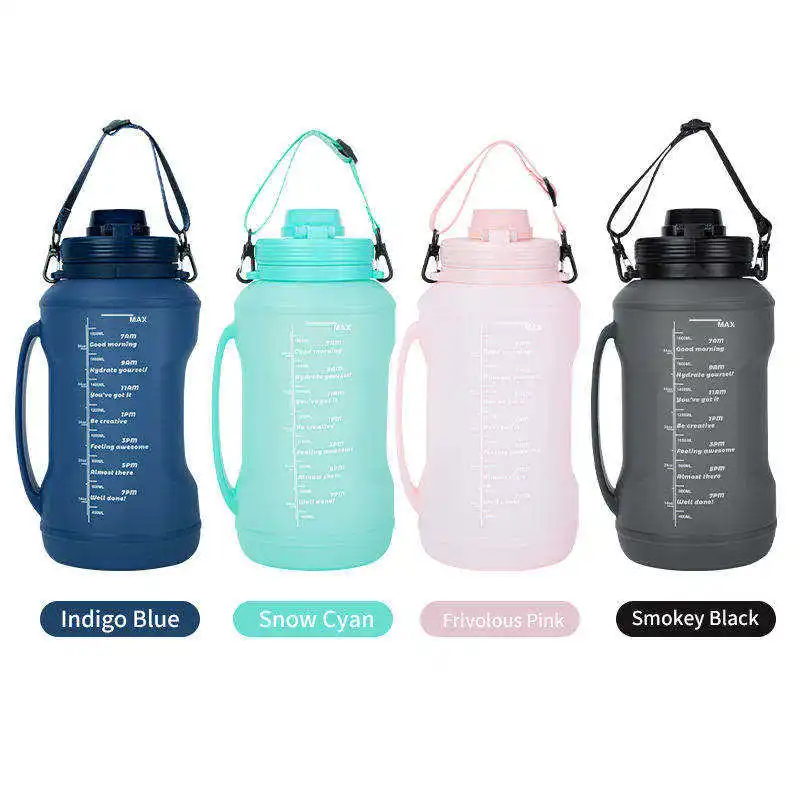 BPA Free 2L Portable Foldable Gym Drinkware Outdoor Squeeze Reusable Travel Sports Collapsible Food Grade Silicone Water Bottle