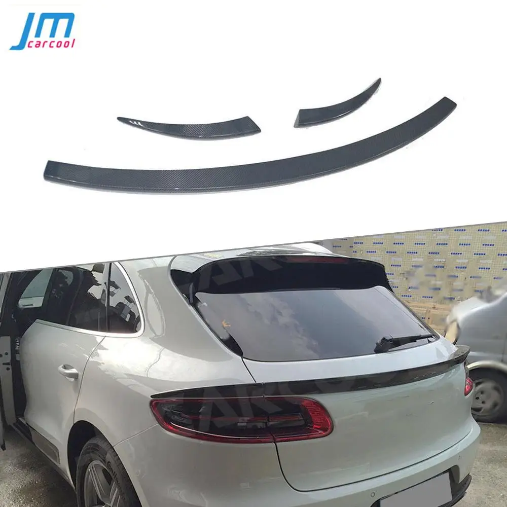 

Carbon Fiber Rear Middle Lip for Porsche Macan Spoiler 2014 -2018 FRP Back Trunk Waist Trims Car Styling 3 PCS