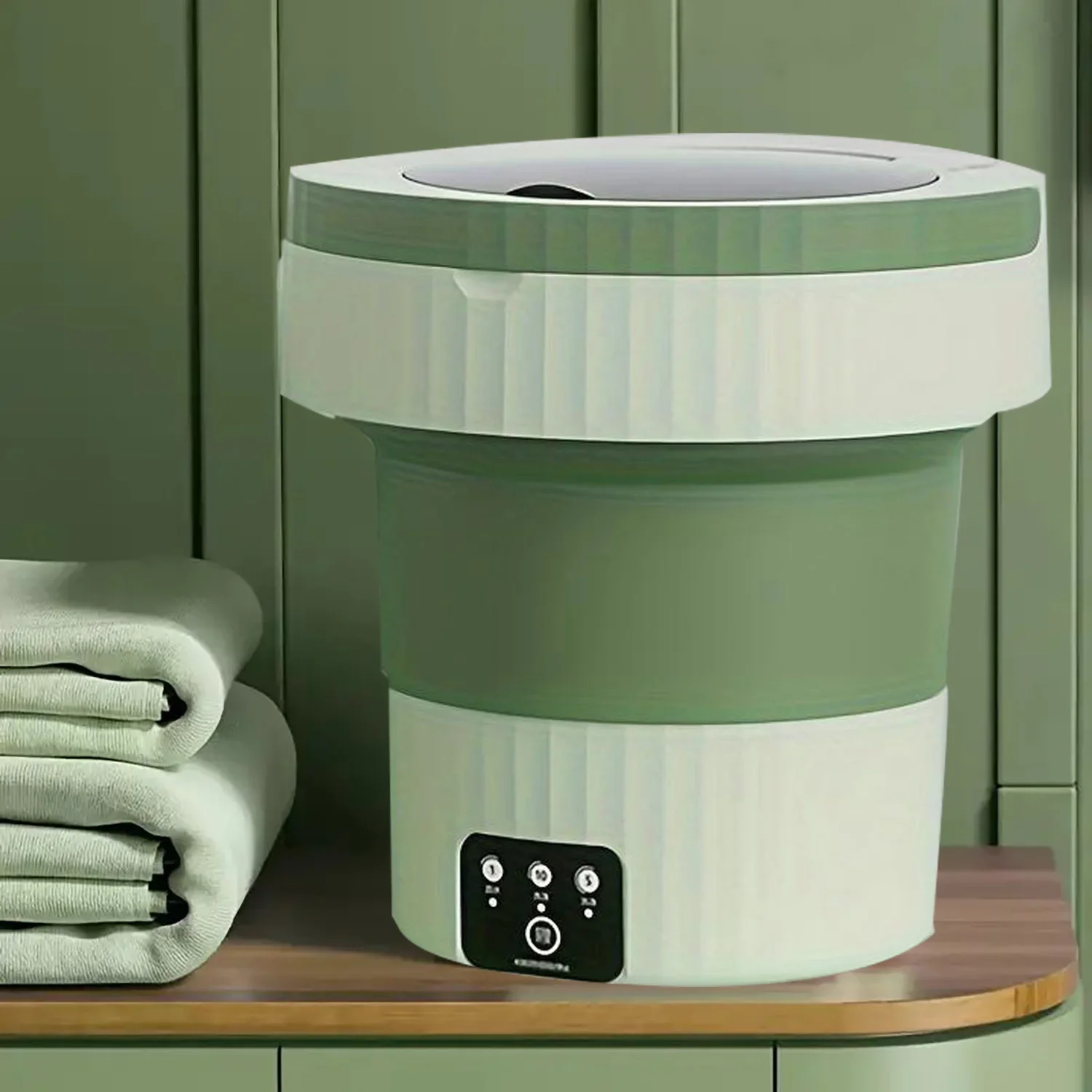 1 Portable Small Foldable Washing Machine Suitable for Socks Underwear Household Mini Washing Machine