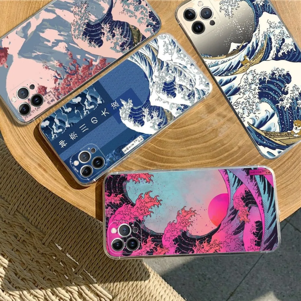 

Japan The Great Wave Phone Case For IPhone 15 14 11 12 13 Mini Pro XS Max Cover 6 7 8 Plus X XR SE 2020 Funda Shell
