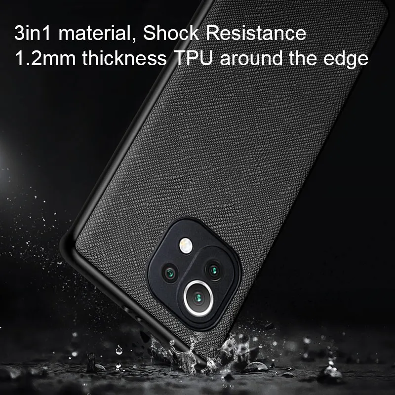 Luxury Cross Pattern Leather Phone Case