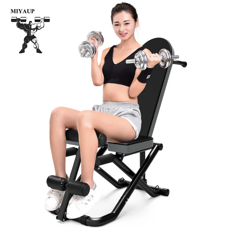 MIYAUP-Foldable Fitness Chair, Indoor Dumbbell Stool, Inverted Bench, Yoga, ,