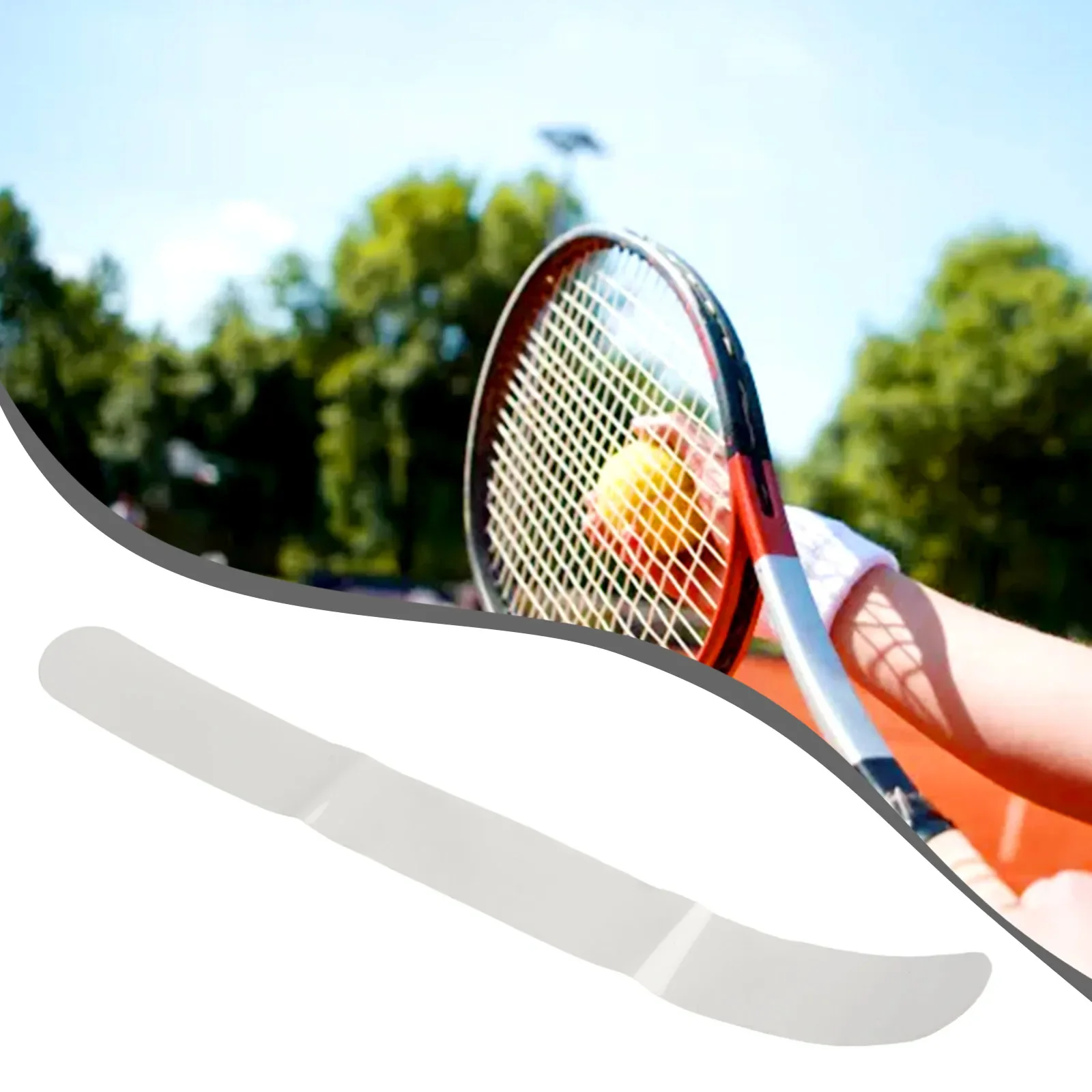 

Transparent TPU Tennis Racket Paddle Racket Head Protection Tape Reduce The Impact And Friction Stickers Moderate Viscosity