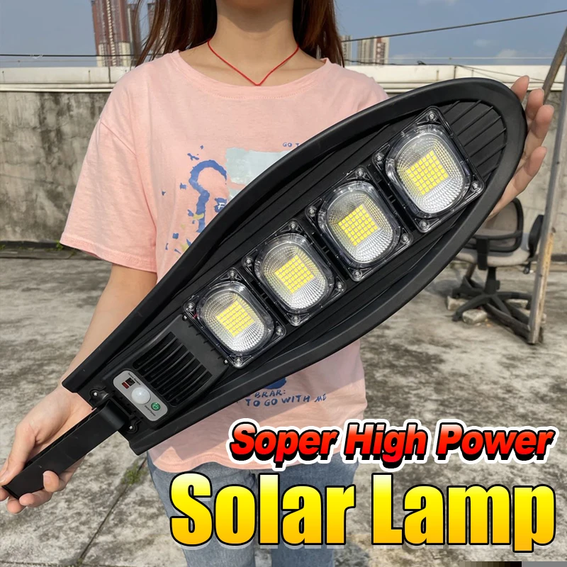 

High Power Outdoor Solar Led Light Powerful Rechargeable Solar Lamps Super Bright 9000Lumen Waterproof Motion Sensor Garden Lamp
