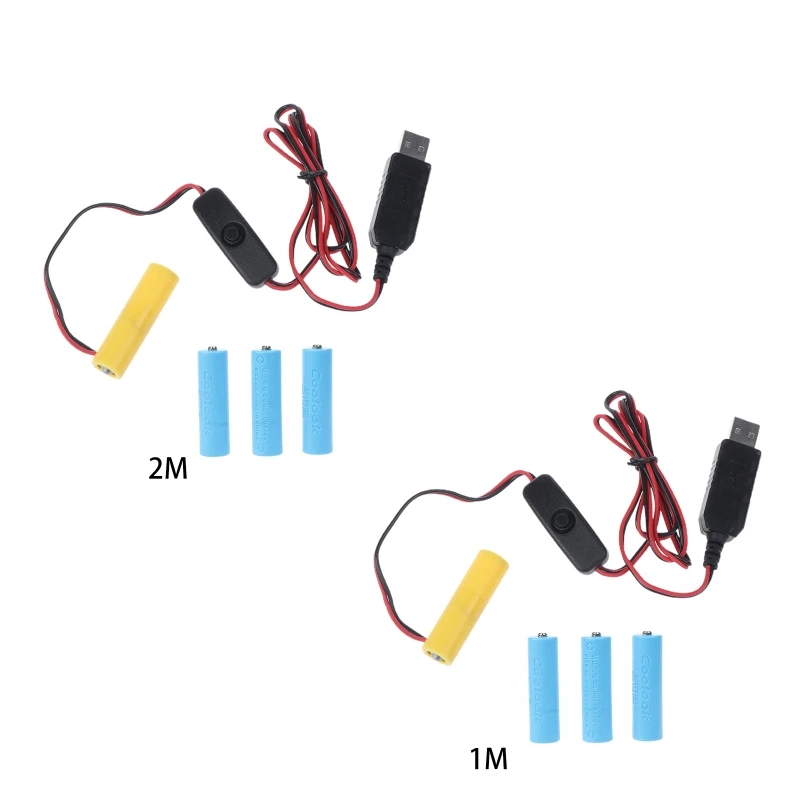 

USB Power Converter for DC with Replace 4pcs 1.5V AA for LED Light Radio Electronic Dropship