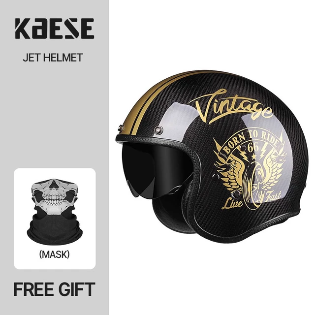 Casque demi-visage Vintage pour moto, 2 cadeaux, pour Motocross, motard,  équitation pour homme - AliExpress