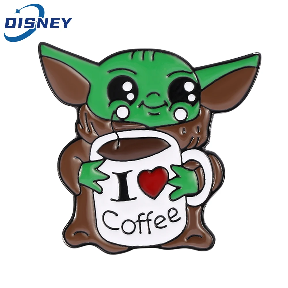 Disney Star Wars Pins Cartoon Cute Yoda Baby Spilla Smaltata In Metallo Per Zaino Accessori Per Gioielli Donna Uomo Giacca Spille Da Bavero