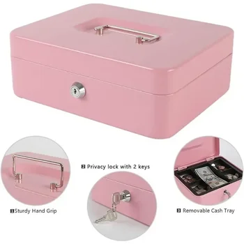 Protable Key Safe Box Key Locker Safe Home Shop Steel Safe Money Box Security Cash Box Storage Hidden Coin Money Jewellery 1