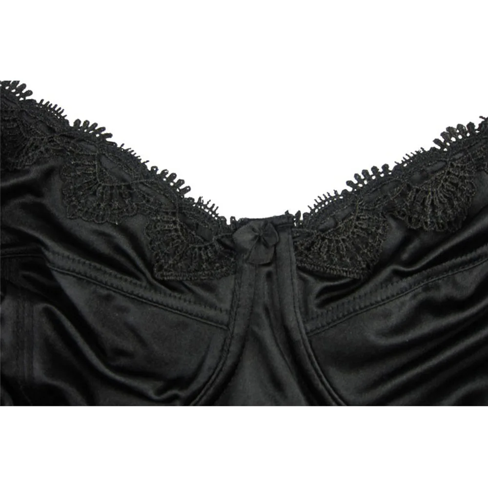 Mierside 953 Plus Size Bra With Solid Embroidery Women Soft Underwear Silk Lingerie Big Bralette Everyday 36-46C/D/DD/DDD/E/F/G