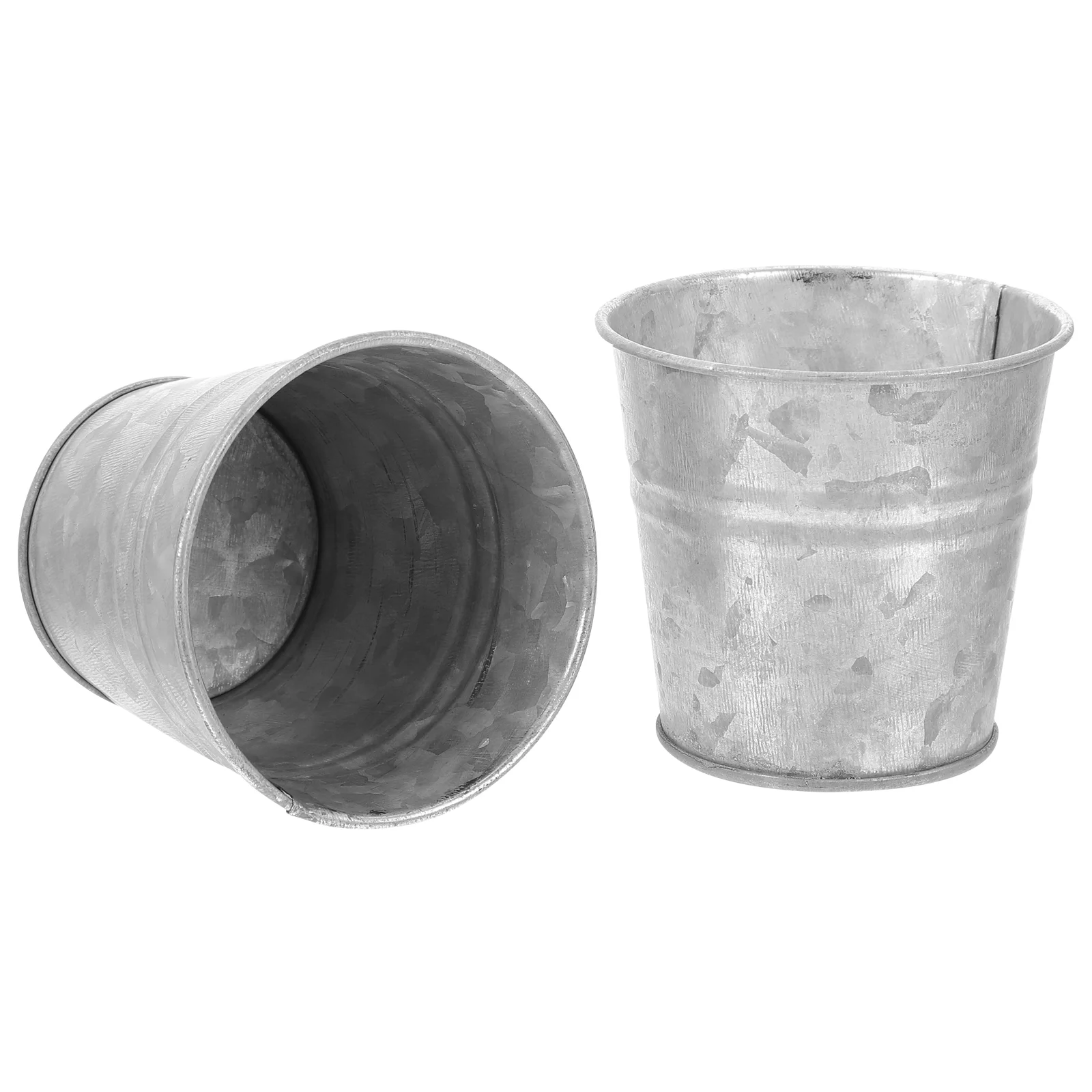 

2 Pcs Plant Tin Flower Pot Home Decor Vases for Centerpieces Iron Arranging Bucket