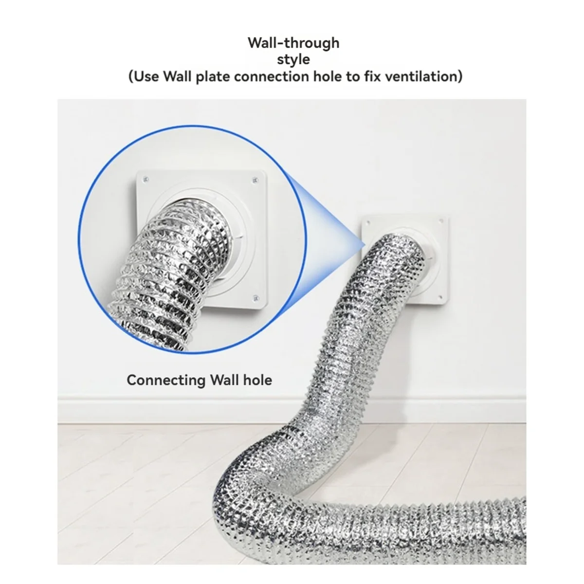 Dryer Vent Wall Plate with Hose(4 Inch 8 Feet),Twist Lock Dryer Vent Connector Kit,4 Inch Dryer Duct Connector Flange A 4