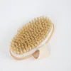 Natural Boar Bristles Dry Body Wooden Oval  Brush Shower Bath Brushes Exfoliating Massage Cellulite Treatment Blood Circulation 1