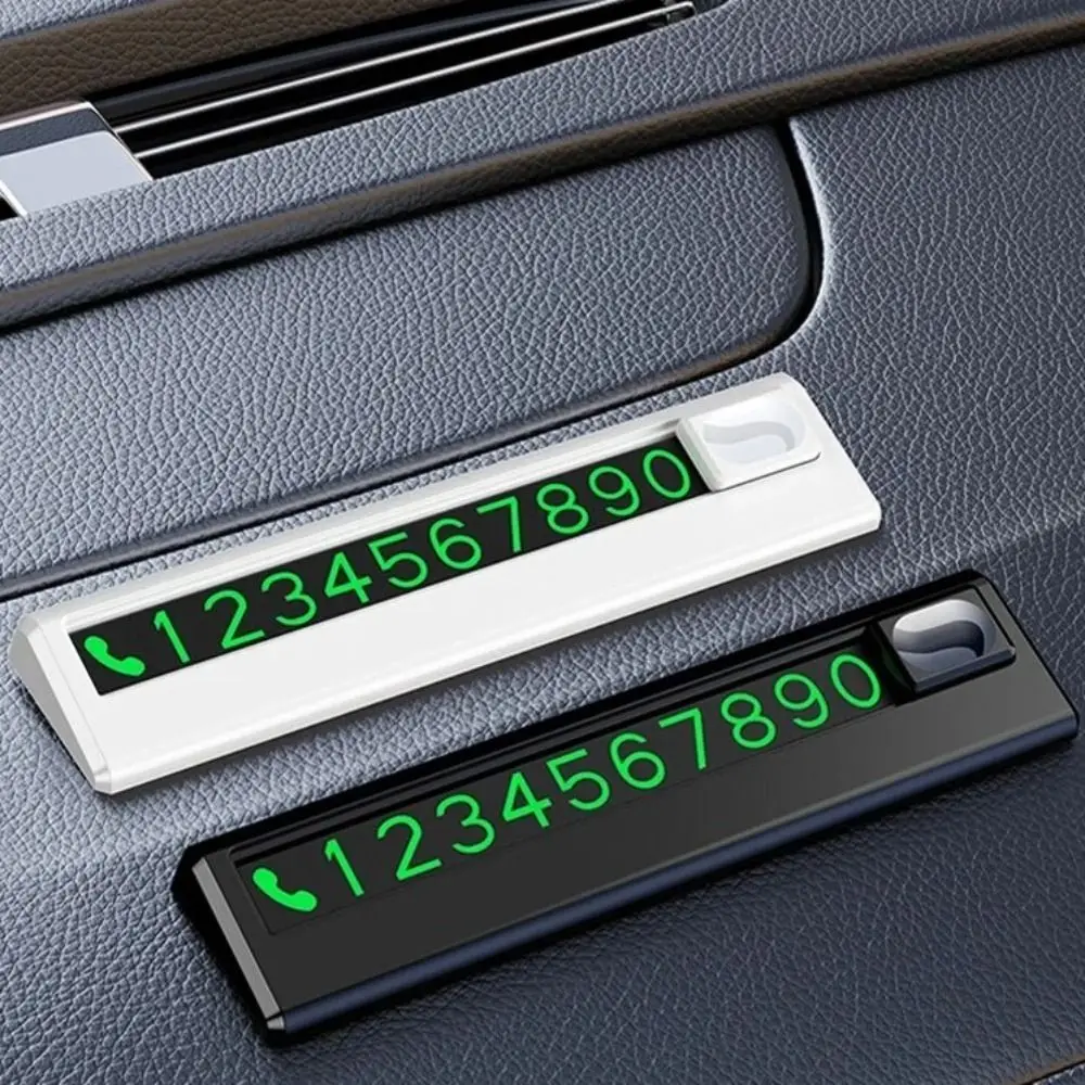 Premium Temporary Parking Phone Number Plate - High-Quality Interior Car Accessory