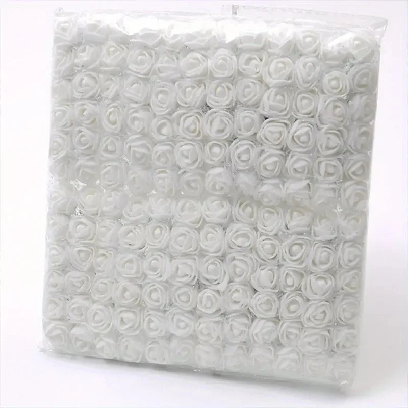 Decoration Scrapbooking DIY Craft Wreath Gift Mini Flowers 144pcs 2cm Foam Artificial Rose Flower Heads for Wedding Party Home
