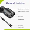 SANNCE 1x 2x 1080P Outdoor Bullet Home CCTV Security Camera 100ft IR Night Vision Weatherproof Cameras 2MP CCTV Surveillance 6