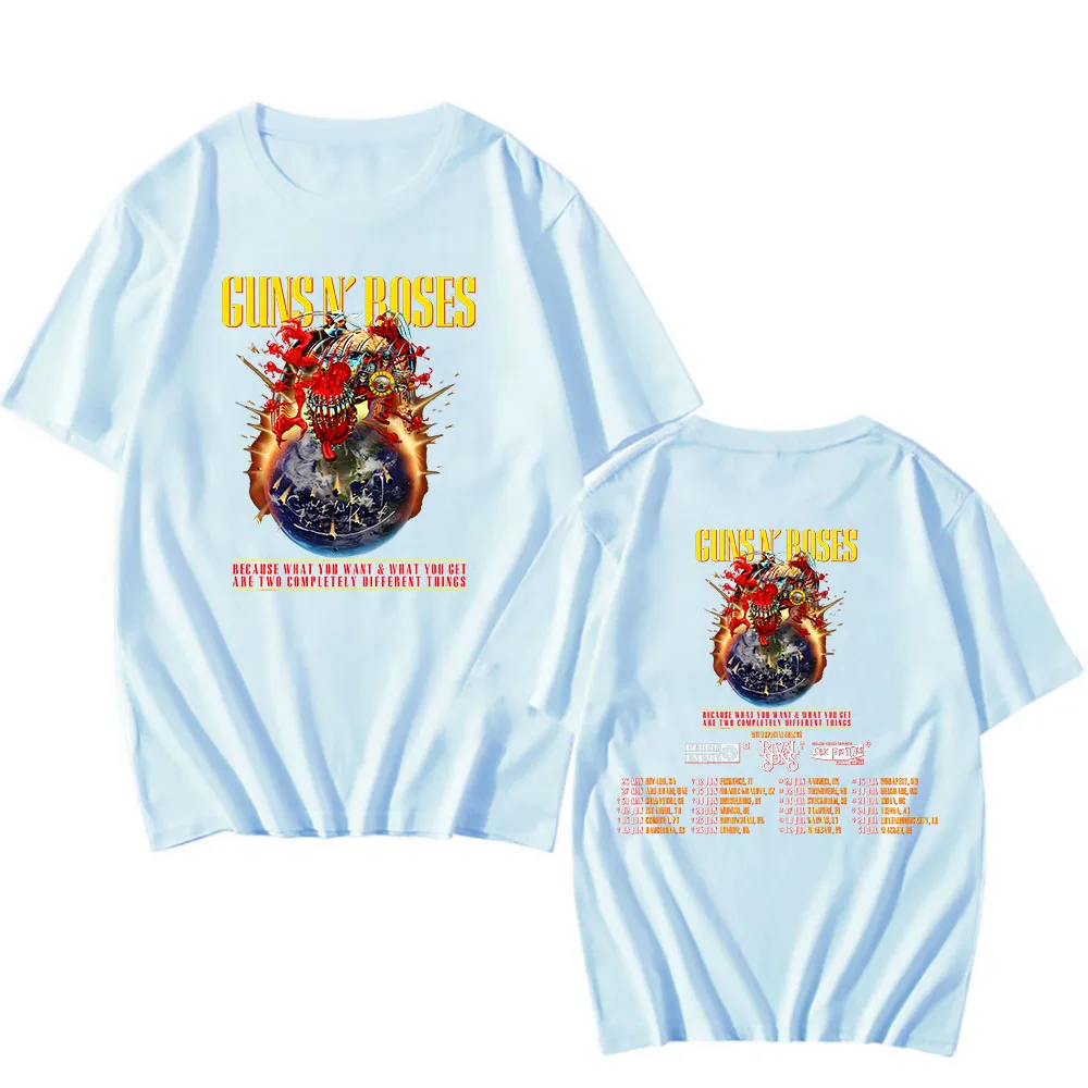 GUNS N' ROSES 2025 ツアーTシャツ Lサイズ Guns N Roses 2025 Tour T-Shirts for Men Cotton Summer Print