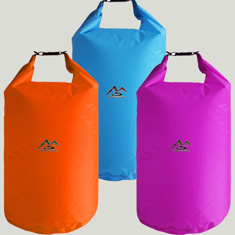 Outdoor Waterproof Bag Dry Sack 5/10/20/40/70L Surf Floating Gear Bags High Capacity Storage Bags for Boating Rafting Swimming