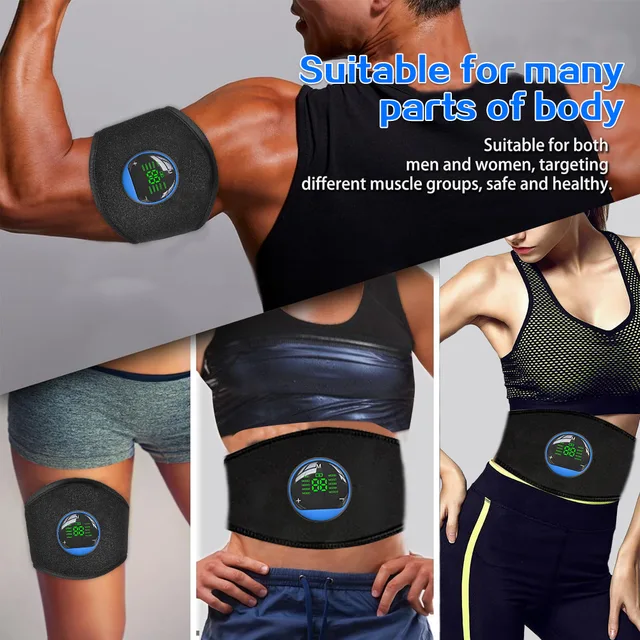 Smart EMS Core Trainer with LED Display - Rechargeable ABS Workout Belt for Lower Back Pain Relief & Home Gym Training 2
