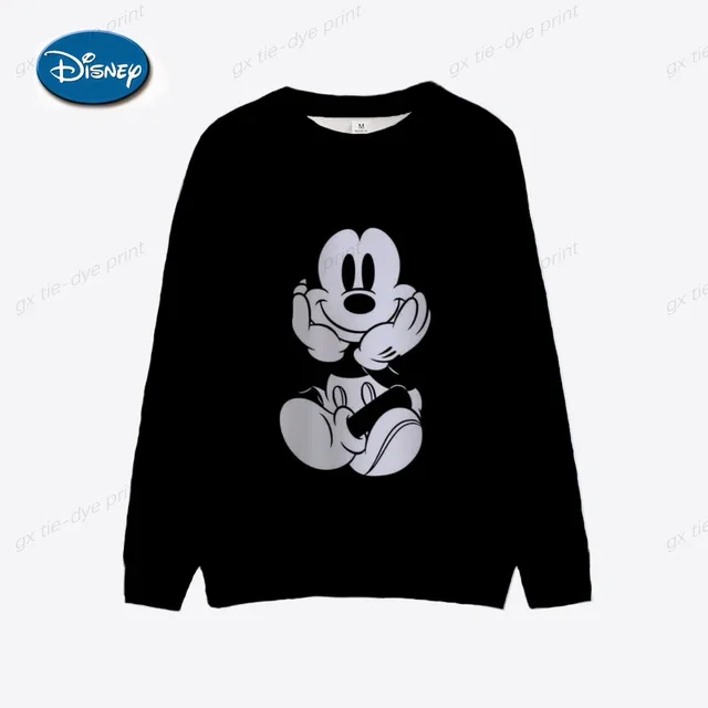 thumbnail image 1 of Sudadera de manga larga con cuello redondo ajustada con estampado de Mickey y Minnie de Mickey Mouse de Disney Otoño 2024, 1 of 5
