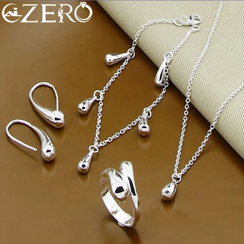 

ALIZERO 925 Стерлинговое Серебро, ожерелье, браслет, серьги, кольцо для женщин