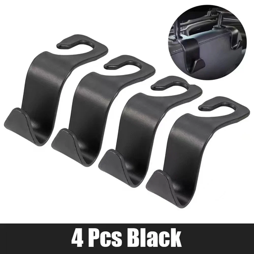 Set Di 4 Ganci Per Poggiatesta Auto, Ganci Doppi Per Sedili Auto Ganci Portaoggetti In Pelle Ganci Multifunzionali Per Schienale Sedile Auto Grigio 95264339