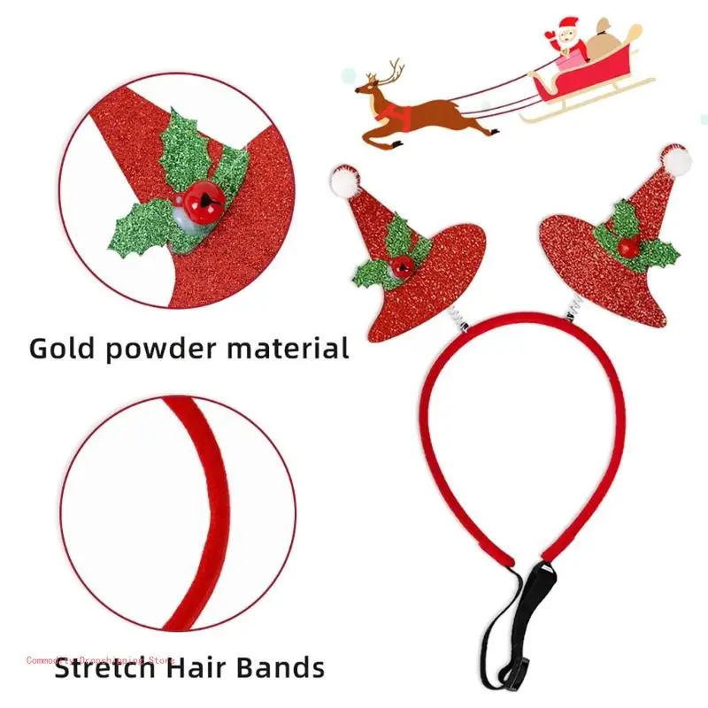 Multifunctional Christmas Pet Headband, Holiday Costume Accessory for Dogs and Cats, Cosplay Props, Ornaments