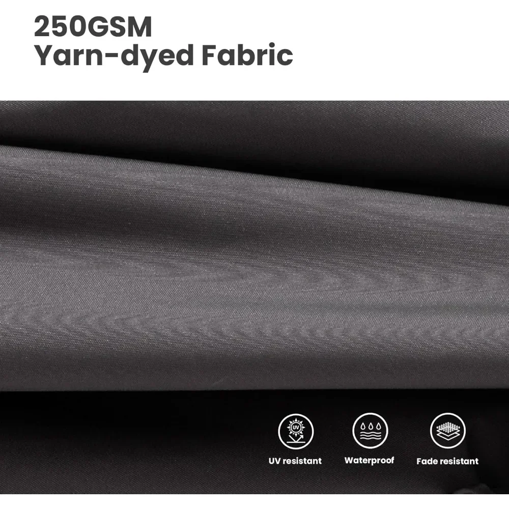 9'x12' 360°Rotation Outdoor Umbrella, Double Top Large Offset Sun Shade Umbrella for Garden Deck Pool Backyard Patio 3
