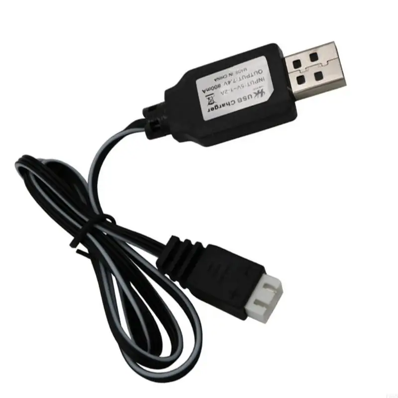 USB Charging Cable 7.4V with Three Pin Connection Extension Port for Lithium Battery Powering Charging Cord