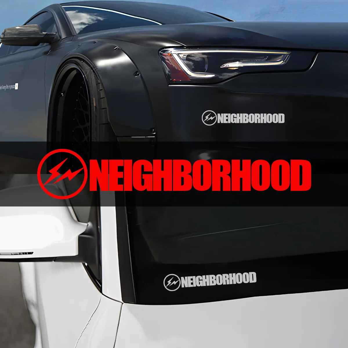 Reflective Lightning Neighborhood Sticker Decals for Vehicles and Motorcycles