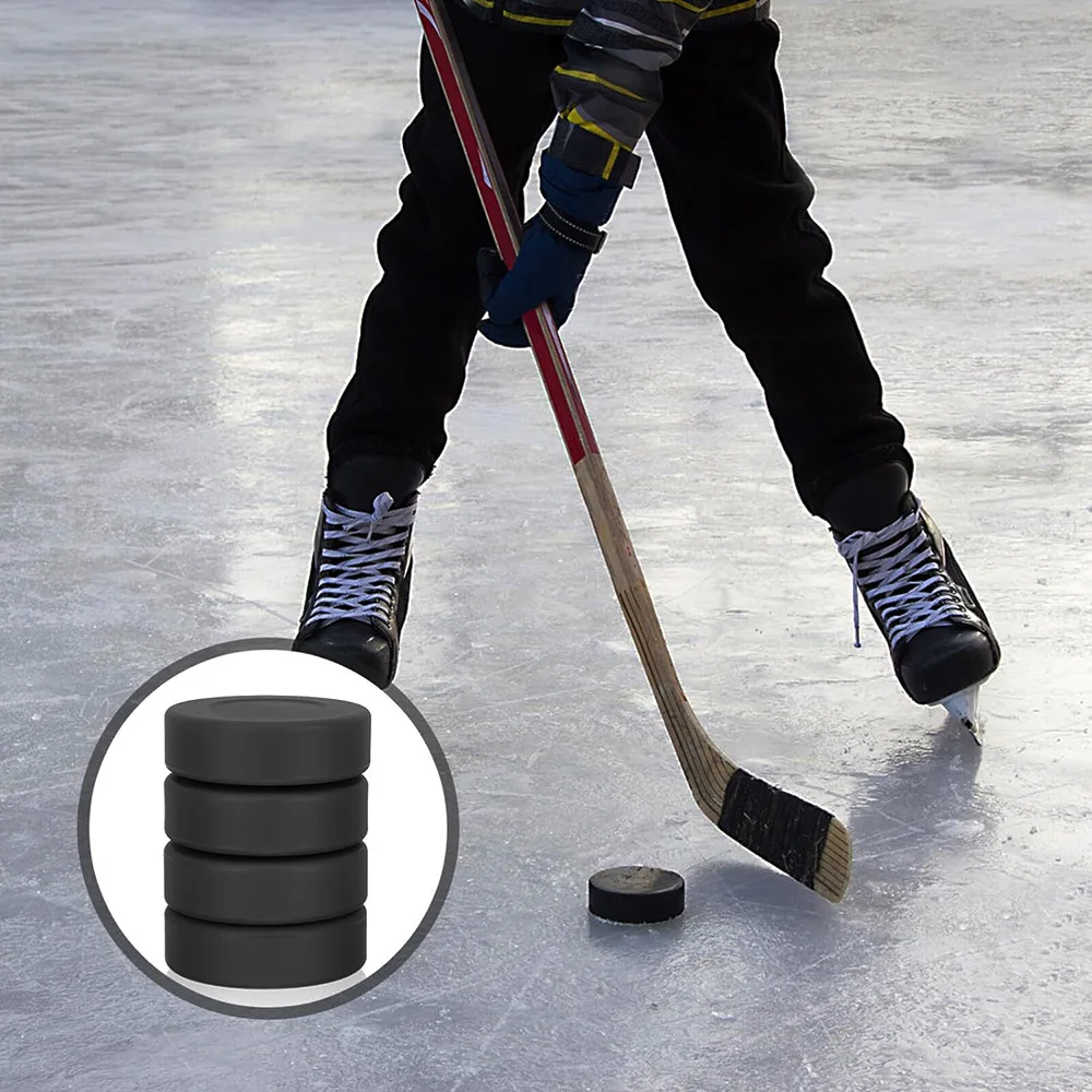 Ice Hockey Puck Professional Rubber Hockey Puck Durable Smooth Multipurpose 2Pcs