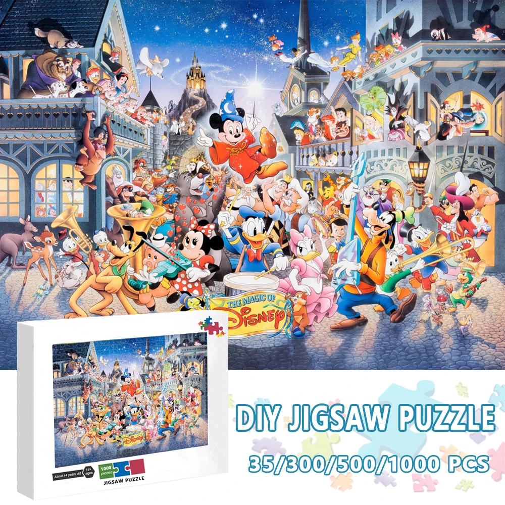 Disney Character Collection Jigsaw Puzzle Cartoon Wood Puzzle 1000 Pieces Puzzle for Adults Family Gifts Kid Educational Toys morozov the story of a family and a lost collection