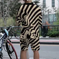 2024 New Summer Men's Set Loose Casual Sports Suit High-quality Jacquard V-neck Short-sleeved Shorts Two-piece Men's Clothing 2