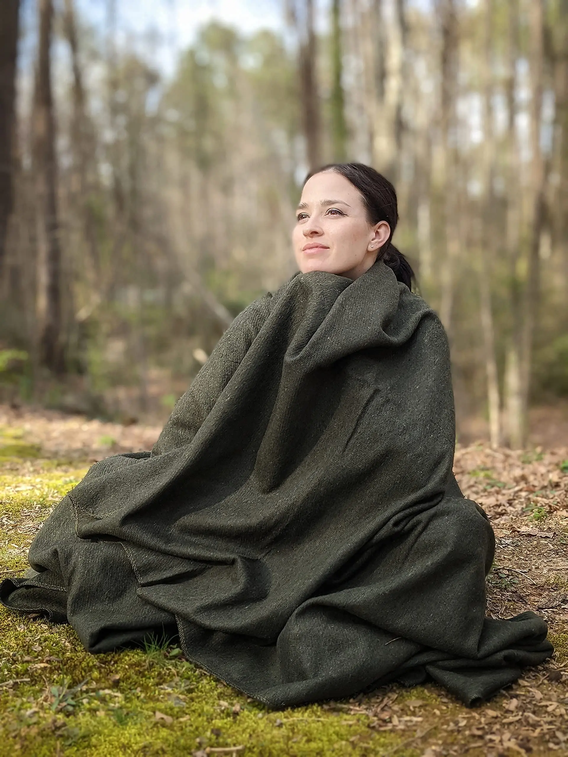 Customized Military Fire Retardant 100% 80% Merino Wool Blankets Green Warm  Camp Throw non electric Bed Weight Blankets - AliExpress