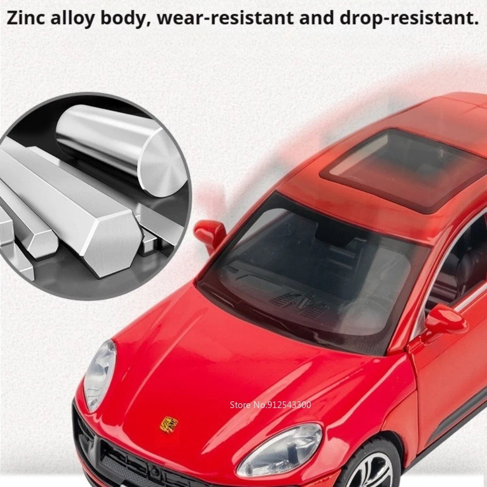 1:32 스케일 마칸 파나메라 자동차 모형 장난감, 도어 개폐 가능, 후진 모션, 사운드 및 라이트, 합금 다이캐스트 자동차, 애호가를 위한 선물