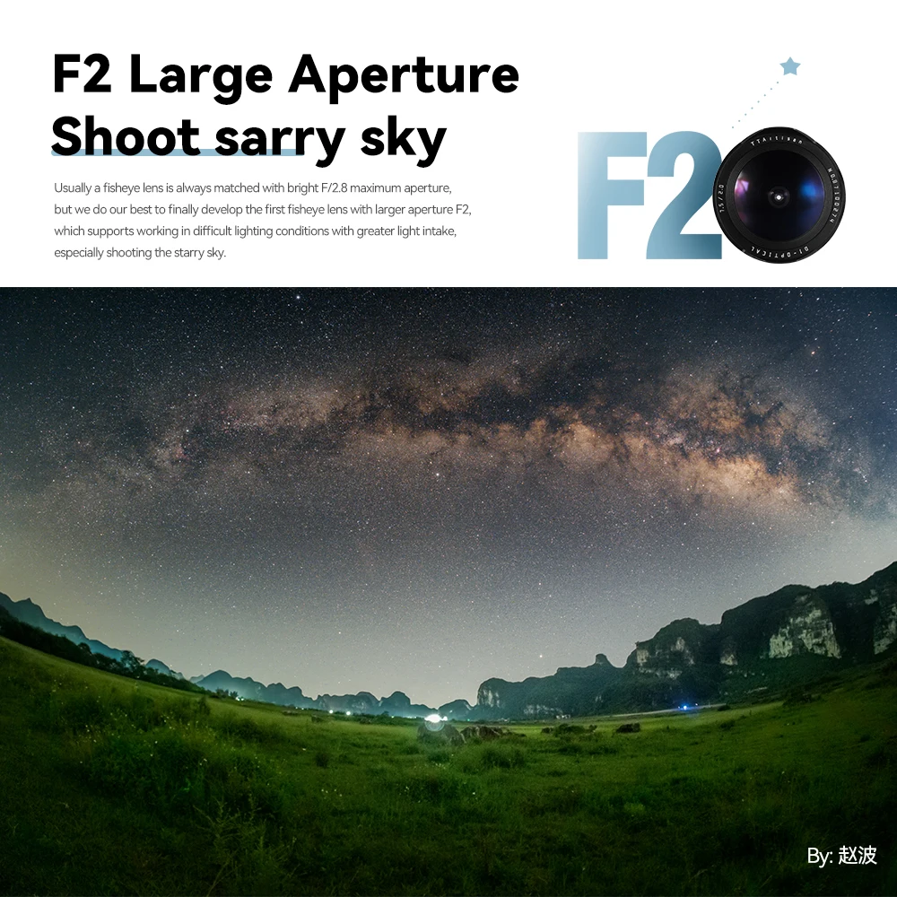 TTArtisan 7.5mm F2 APS-C 광각 어안렌즈 ( E, 후지 X, 캐논 M, 니콘 Z, 라이카 L, 파나소닉, 올림푸스 M43 카메라용)