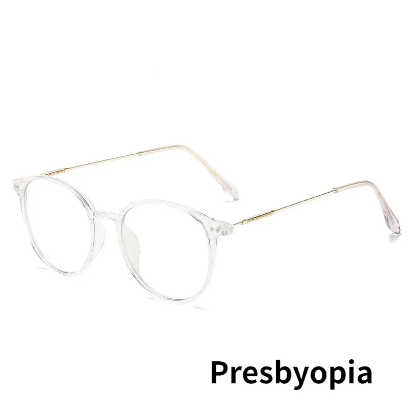 Chic Round Frame Multifocal Anti-Blue Light Reading Glasses