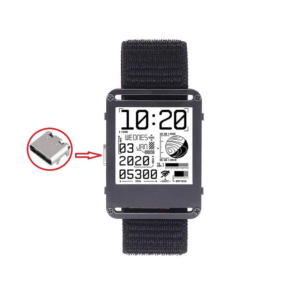 Watchy ESP32 Programmable Electronic Watch Ink Screen Can Freely Switch Wallpapers Ultralow Power Consumption Wide Viewing Angle for smart watch