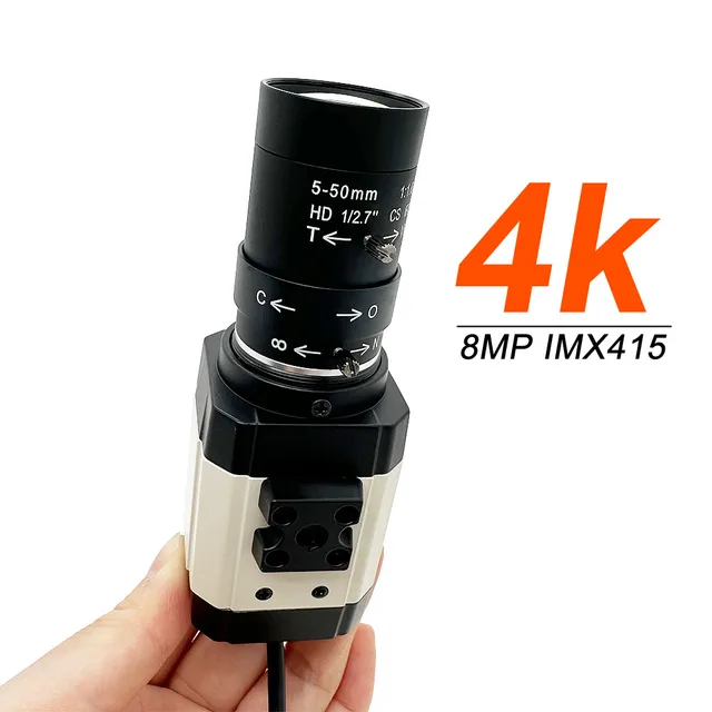 4K PC Webcam HD 6mm 2.8-12mm/5-50mm Varifocal Manual Lens 8MP 3840*2160/2K 4MP 30fps 2560x1440 UVC High Speed USB Computer Camer