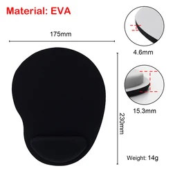 Ergonomic Gel Mouse Pad with Wrist Support - Anti-Slip Gaming & Laptop Accessory (Black 2)