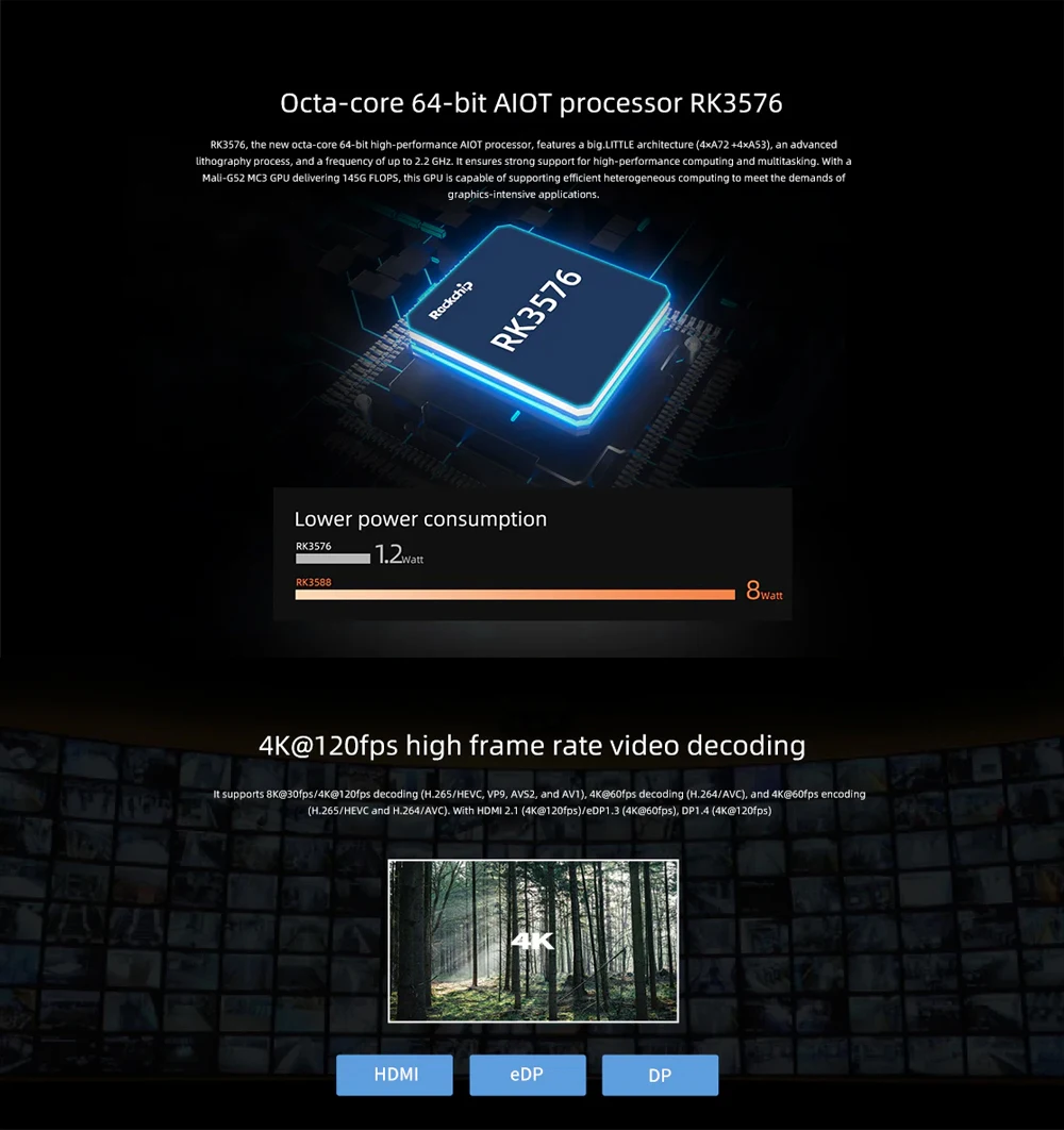 AIO-3576JD4 Large Model With Low Power Consumption AIOT Mainboard Rockchip RK357