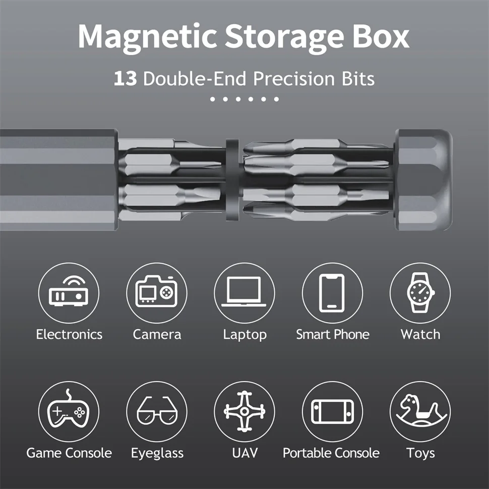 27/39-in-1-Präzisions-Schraubendreher-Set mit magnetischen Torx-Sechskant-Phillips-Schraubendreher-Bits, Mini-Kleinschraubendreher für iPhone Xiaomi – Detail 11