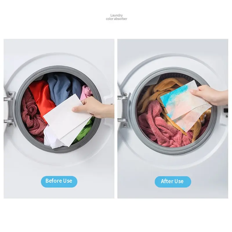 Laundry Tablets 50 PCS/Bag Anti-Staining Clothes Sheets Anti-String Mixing Color Absorption