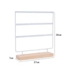 Présentoir de boucles d'oreilles à 3 niveaux et 72 trous, organisateur de rangement de bijoux en métal à 3 couches, support de Base en bois, arbre, support de clous d'oreille, cadeau