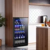 Fridge, Mini Fridge With Glass Door, Beverage Cooler Refrigerator, Wine Drink Beer Fridge, Adjustable Shelves & Digital Temperat 5