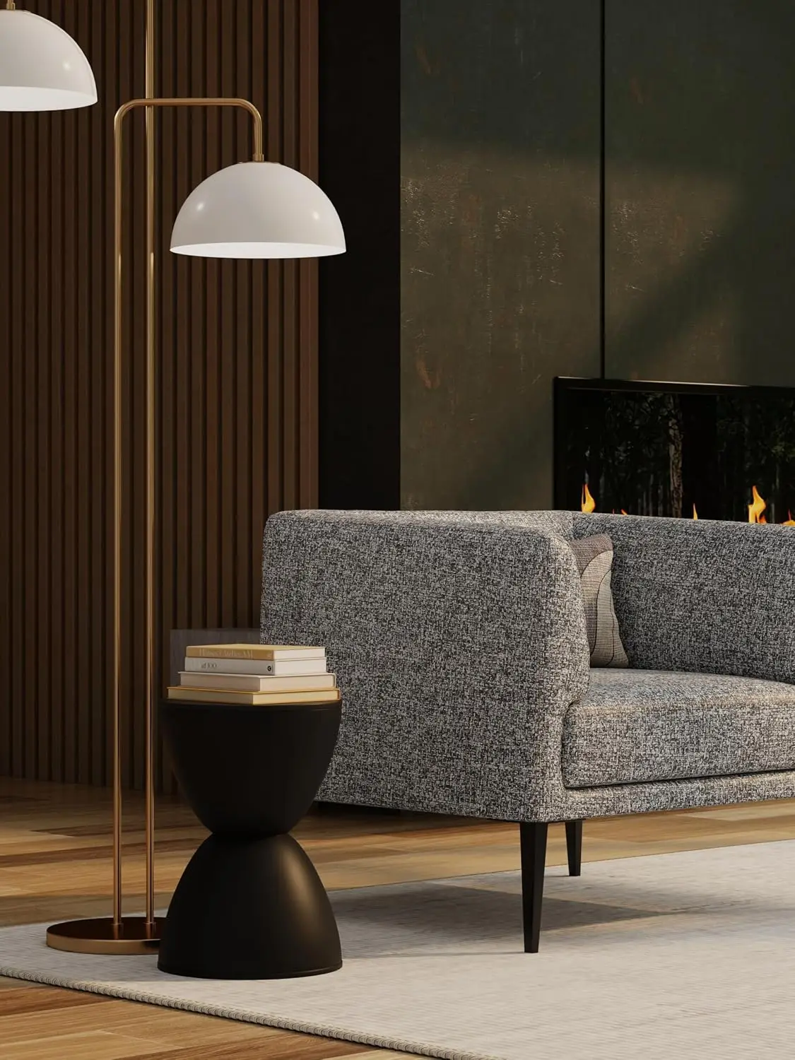 Outdoor Stool or Table Modern Hourglass Design UV-Protected Plastic Lightweight and Durable  Ideal