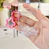 1pc Cartoon Shake Glitter Bag Keychain with Five-pointed Star Pendant  Transparent Doll Gift Bag Kawaii Toy Pendant Storage Bag 1