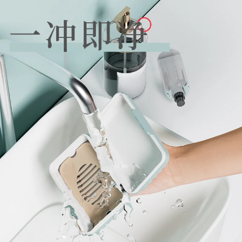 뚜껑이 달린 휴대용 비누 접시, 가정용 플라스틱 비누 상자, 누출 방지 비누 건조 접시, 여행 필수품