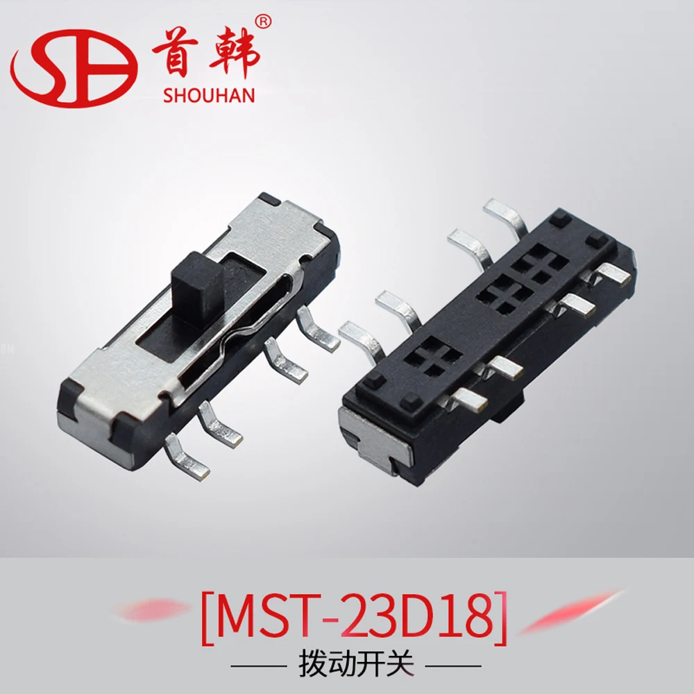 

Микро, экологически чистый, MST23D1820 скользящий переключатель MST23D19AST, трехступенчатый, 8-контактный переключатель