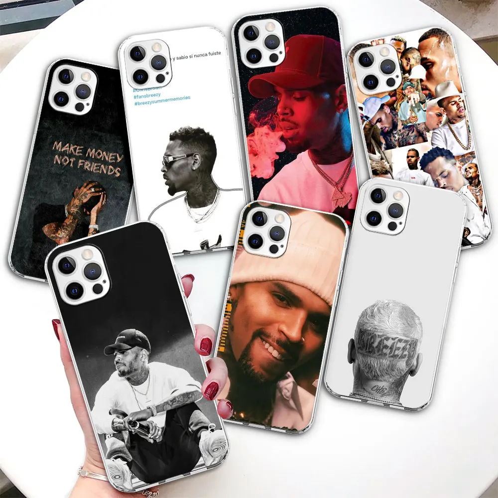 Custodia Chris Brown Breezy Per Iphone 13 11 12 15 Plus 14 Pro Max 7 8 5 5S Se 2020 Xr 6 6S X Xs Cover Trasparente In Silicone Per Telefono
